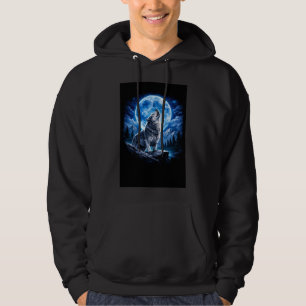 Mystischer Wolf heult Hoodie