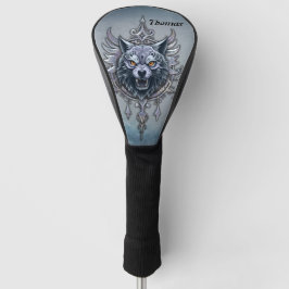Mystischer Wolf Kopf. Golf Headcover