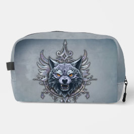 Mystischer Wolf Kopf. Waschbeutel