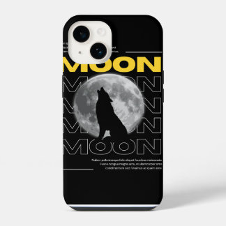 Mystischer Wolf mit Mond - individuelles Handyhüll iPhone 14 Hülle