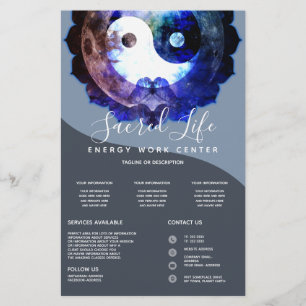 Mystischer Yin Yang, spiritueller ganzheitlicher D Flyer