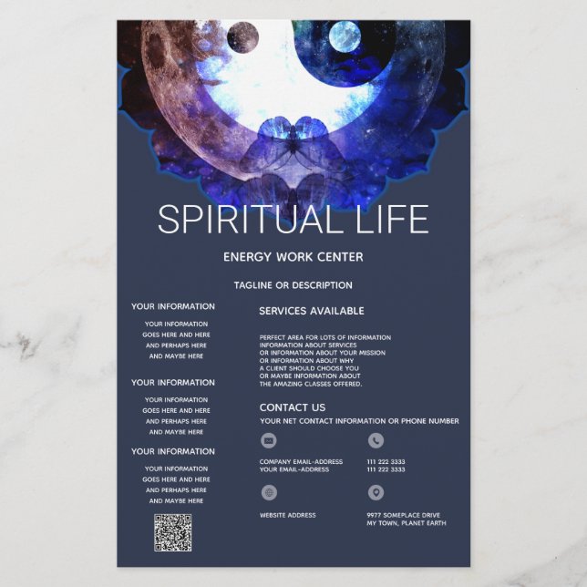 Mystischer Yin Yang, spiritueller Holistischer Die Flyer (Vorne)