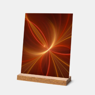 Mystisches Abstraktes Fraktal Kunst Moderne, warme Acrylschild
