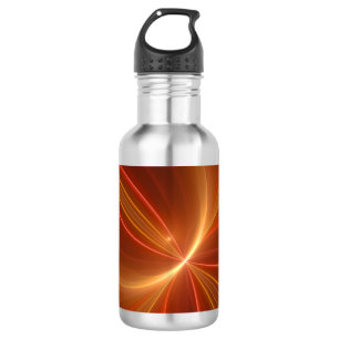 Mystisches Abstraktes Fraktal Kunst Moderne, warme Edelstahlflasche