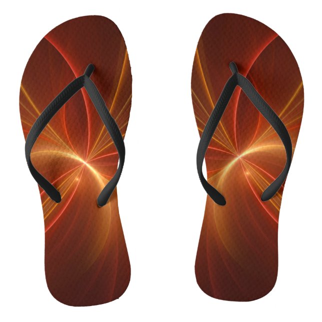 Mystisches Abstraktes Fraktal Kunst Moderne, warme Flip Flops (Fußbett)