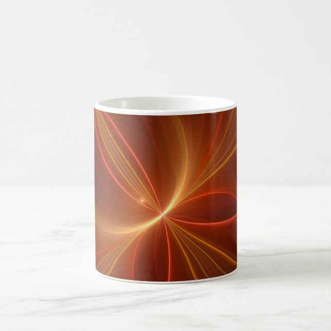 Mystisches Abstraktes Fraktal Kunst Moderne, warme Kaffeetasse (Mittel)