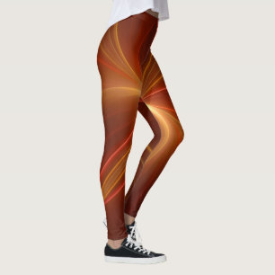 Mystisches Abstraktes Fraktal Kunst Moderne, warme Leggings