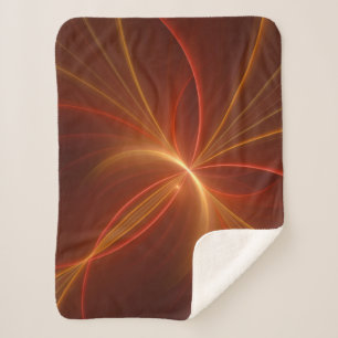 Mystisches Abstraktes Fraktal Kunst Moderne, warme Sherpadecke