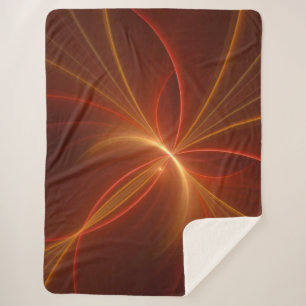 Mystisches Abstraktes Fraktal Kunst Moderne, warme Sherpadecke