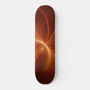 Mystisches Abstraktes Fraktal Kunst Moderne, warme Skateboard