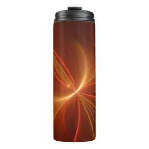 Mystisches Abstraktes Fraktal Kunst Moderne, warme Thermosbecher