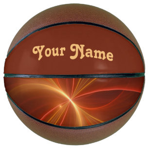 Mystisches Abstraktes Fraktal Moderne, warme Farbe Basketball