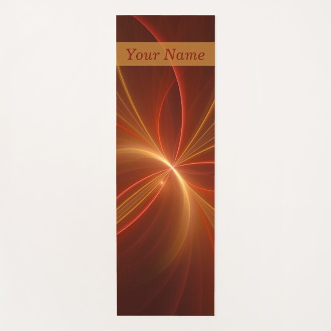 Mystisches Abstraktes Fraktal Moderne, warme Farbe Yogamatte (Vorderseite)