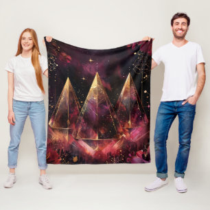 Mystisches Amethyst-Hexen-Zelestial-Muster Fleecedecke