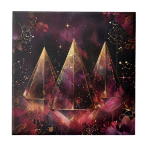 Mystisches Amethyst-Hexen-Zeltal-Muster Fliese
