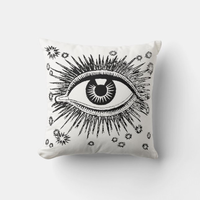 Mystisches Auge/barockes verziertes Kissen (Vorderseite)