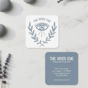 Mystisches Auge und Reben Elegante Boho Quadratische Visitenkarte