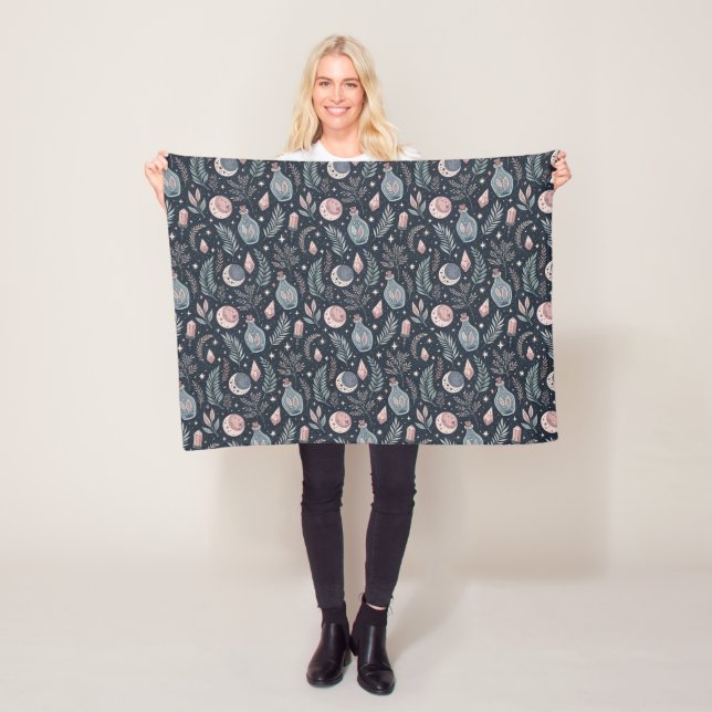 Mystisches botanisches Muster Fleecedecke (Beispiel)