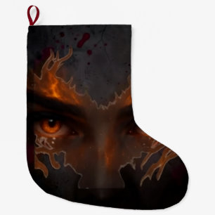Mystisches brennendes Auge Dark Fantasy Gothic Wei Großer Weihnachtsstrumpf