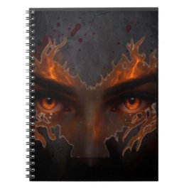 Mystisches Brennendes Auge Dark Fantasy Spiral Not Notizblock