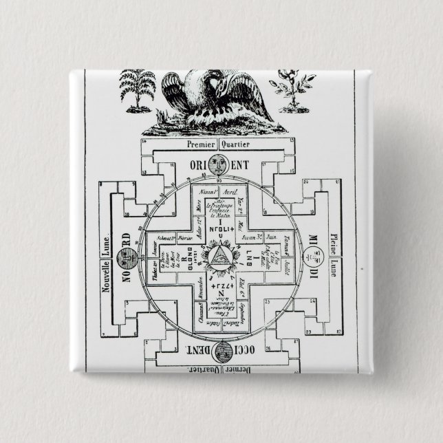 Mystisches Diagramm von Solomons Button (Vorderseite)