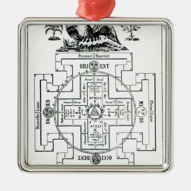 Mystisches Diagramm von Solomons Silbernes Ornament (Vorne)
