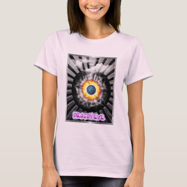 "Mystisches Drachenauge mit Rahmen" T-Shirt (Vorderseite)