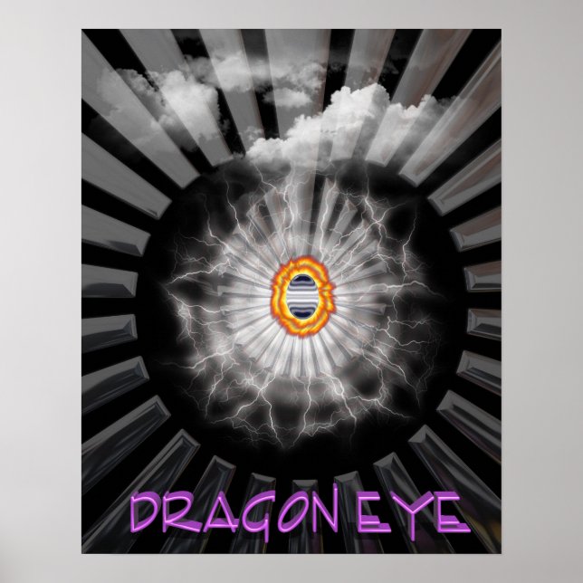 Mystisches Drachenauge Poster (Vorne)