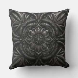 Mystisches dunkles, ornamentales Blumenmuster-Kiss Kissen