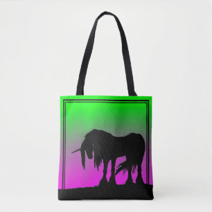 Mystisches Einhorn (grün/rosa) Tasche