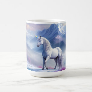 Mystisches Einhorn in einem magischen Fantasiereic Kaffeetasse
