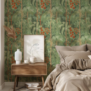 Mystisches Grünes Jungle-Wall-Papier Tapete