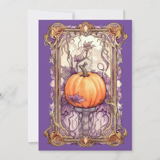 Mystisches Halloween-Tarot Feiertagskarte (Vorderseite)