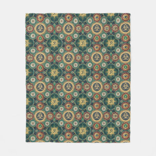 Mystisches heiliges Design - spirituelles Mandala- Fleecedecke