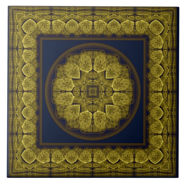 Mystisches helles Fraktal Fliese (Vorderseite)