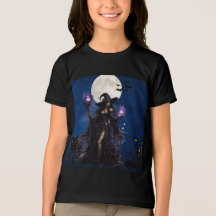Mystisches Hexen-Halloween-Mond-T-Shirt