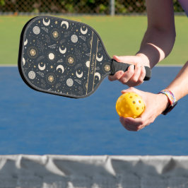 Mystisches himmlisches Mondmuster benutzerdefinier Pickleball Schläger