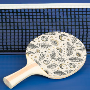 Mystisches himmlisches Mondsternmuster, benutzerde Tischtennis Schläger