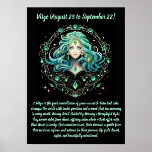 Mystisches Jungfrau-Sternzeichenposter Poster