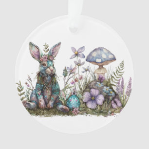 Mystisches Kaninchen mit Pilzen Ornament