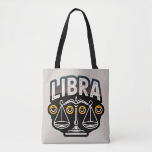 Mystisches Libra-Sternzeichen-Emblem Tasche