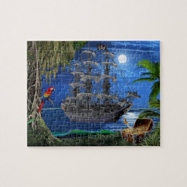 Mystisches Moonlit Piraten-Schiff (Horizontal)