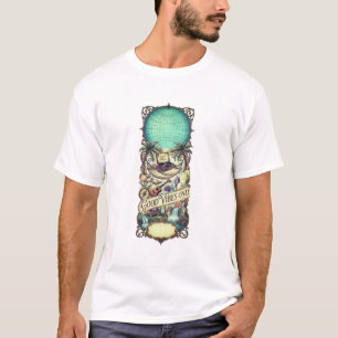 Mystisches, ornamentales Emblem-Grafik-T-Shirt – V T-Shirt
