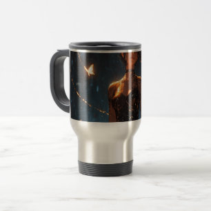 Mystisches Reh-Mädchen-Tasse - Fantasy-Anime-Frau Reisebecher