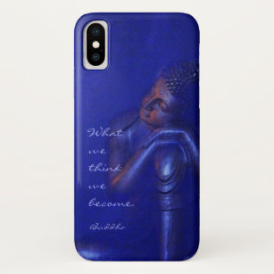 Mystisches Saphir-Blau Buddha-Zitat-  Case-Mate iPhone Hülle
