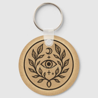 Mystisches Schutz-Augen-Mond-Symbol Schlüsselanhänger