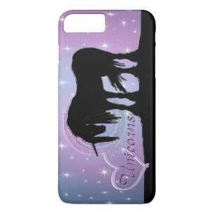 Mystisches Schwarzes Einhorn (Pastellwirl) Case-Mate iPhone Hülle