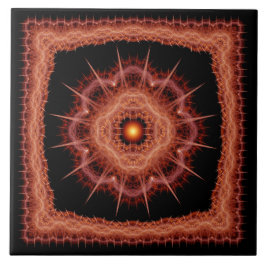 Mystisches, stacheliges Muster des Fraktals Fliese