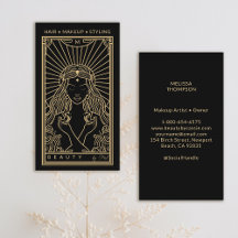 Mystisches Tarot Makeup Haarbängel Monogram Gold B