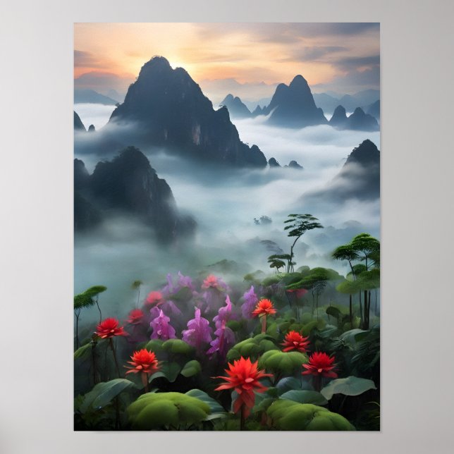 Mystisches vietnamesisches Peaks Poster (Vorne)